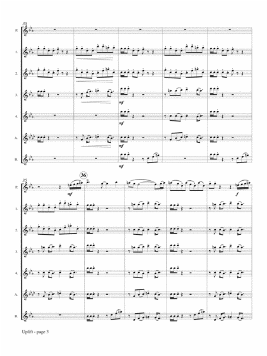 Uplift for Flute Choir Flute Choir scores gallery preview page 4