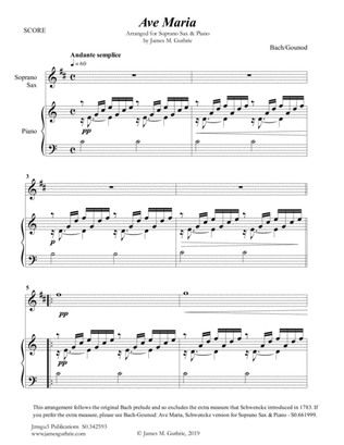 Bach-Gounod: Ave Maria for Soprano Sax & Piano