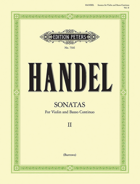 Sonatas for Violin and Continuo (New Edition) by George Frideric Handel Violin Solo - Sheet Music