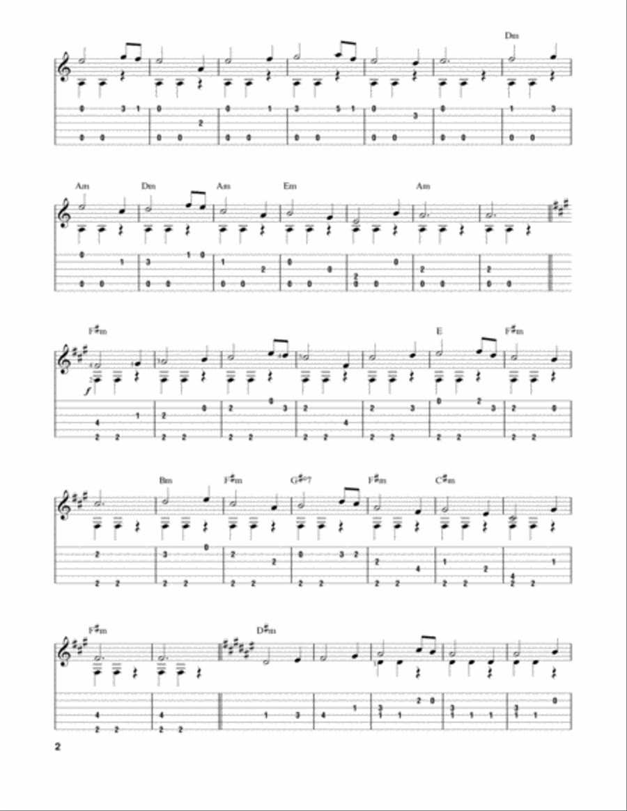 Davy Jones (from Pirates Of The Caribbean: Dead Man's Chest) Guitar Tablature scores gallery preview page 2