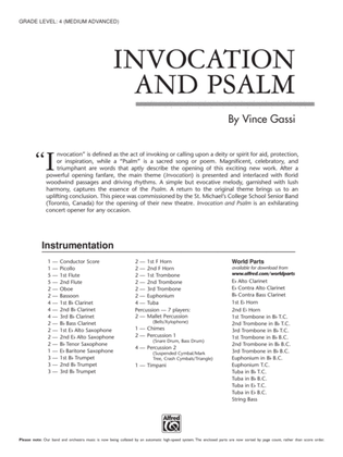 Invocation and Psalm: Score