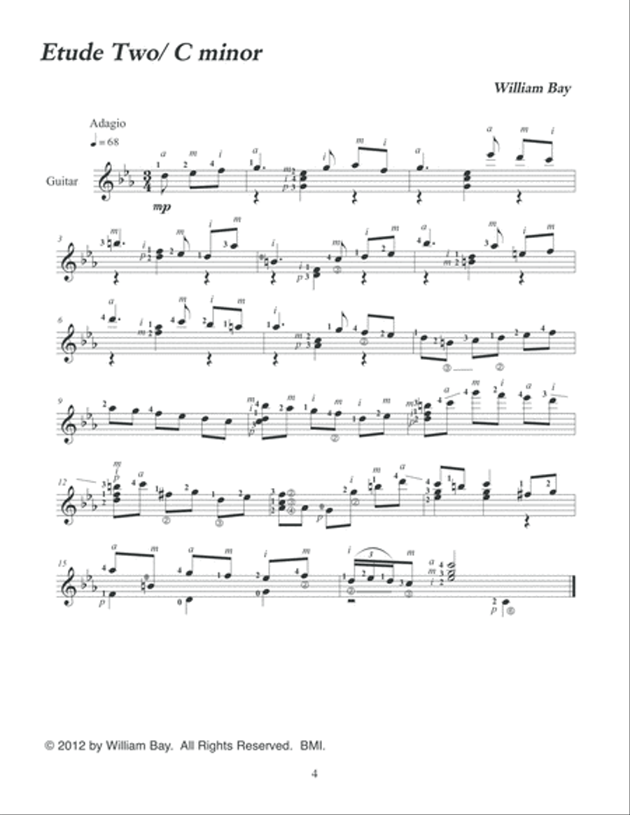 Student Guitar Etudes Volume 1