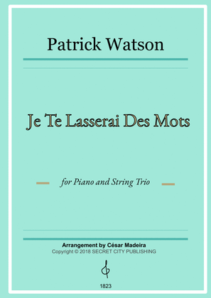 Book cover for Je Te Laisserai Des Mots