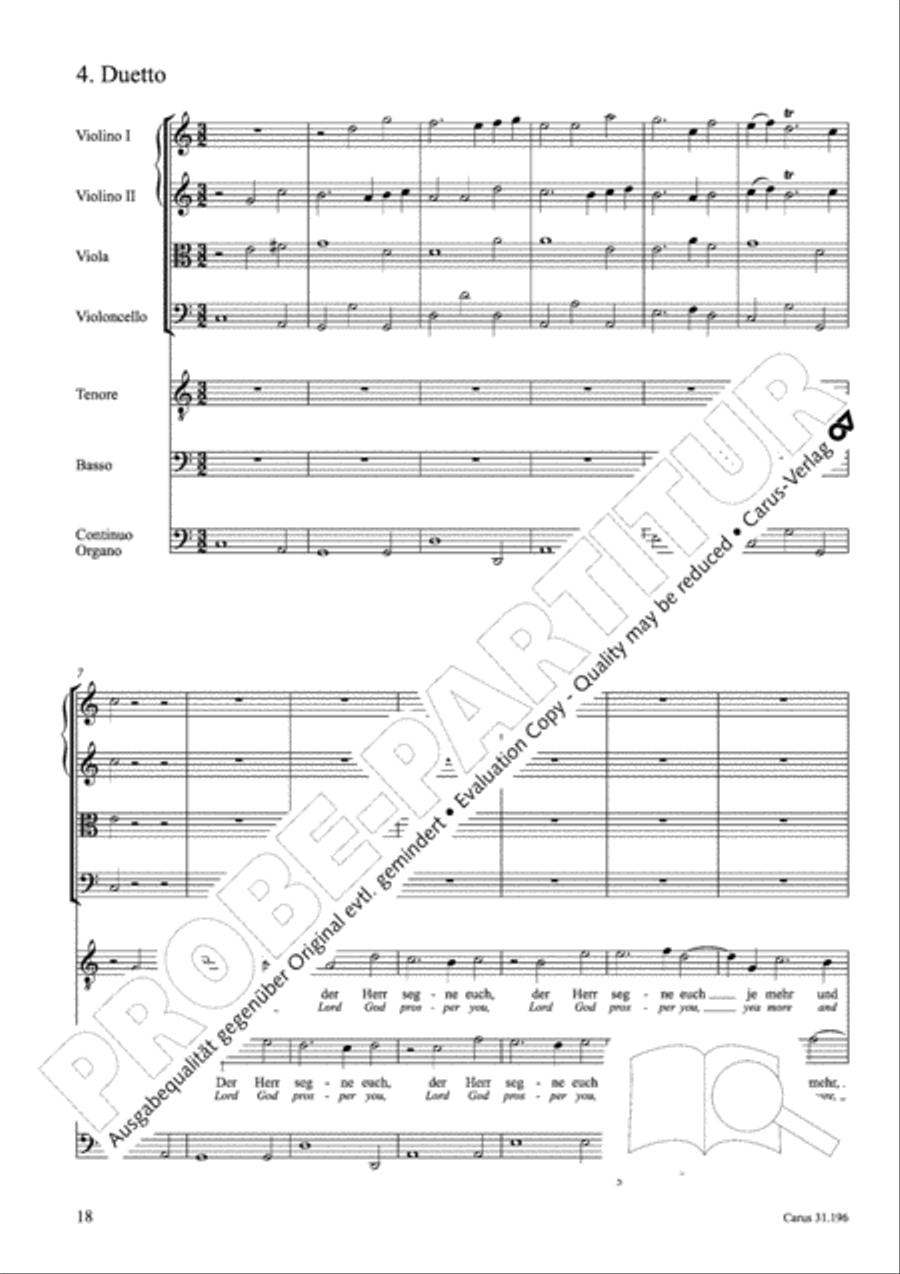 The Lord is mindful of us (Der Herr denket an uns) STB scores gallery preview page 18