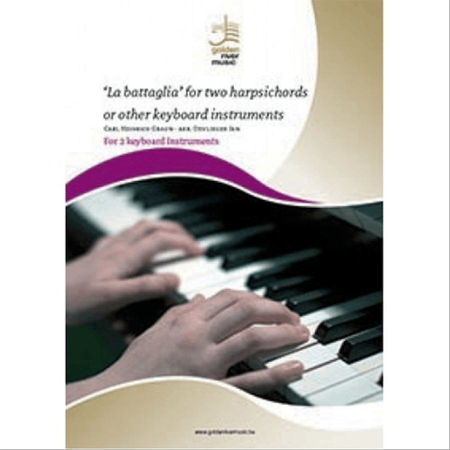 La Battaglia' for 2 harpsichordss Harpsichord scores gallery preview page 1
