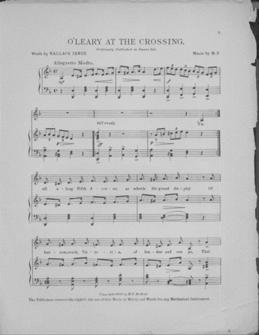 O'Leary at the Crossing. Irish Ballad Voice scores gallery preview page 2