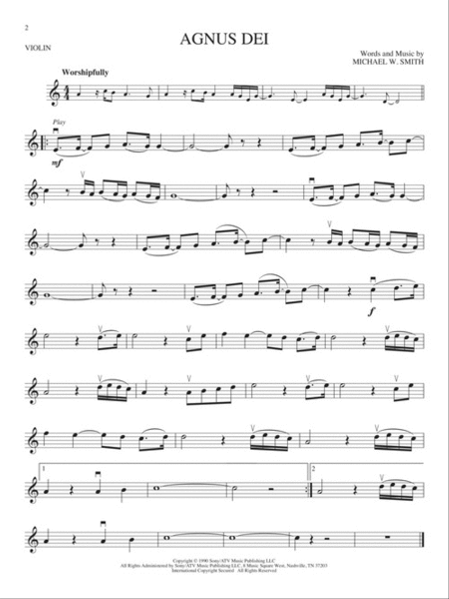 Worship Favorites Worship Favorites Violin scores gallery preview page 3
