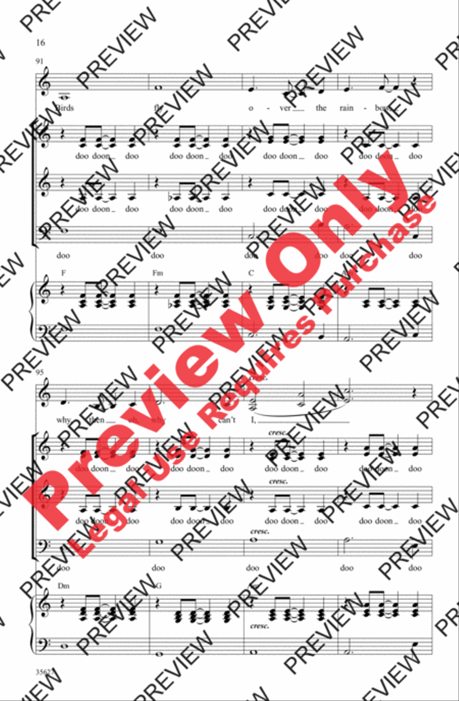 Over the Rainbow Over the Rainbow 3-Part scores gallery preview page 34