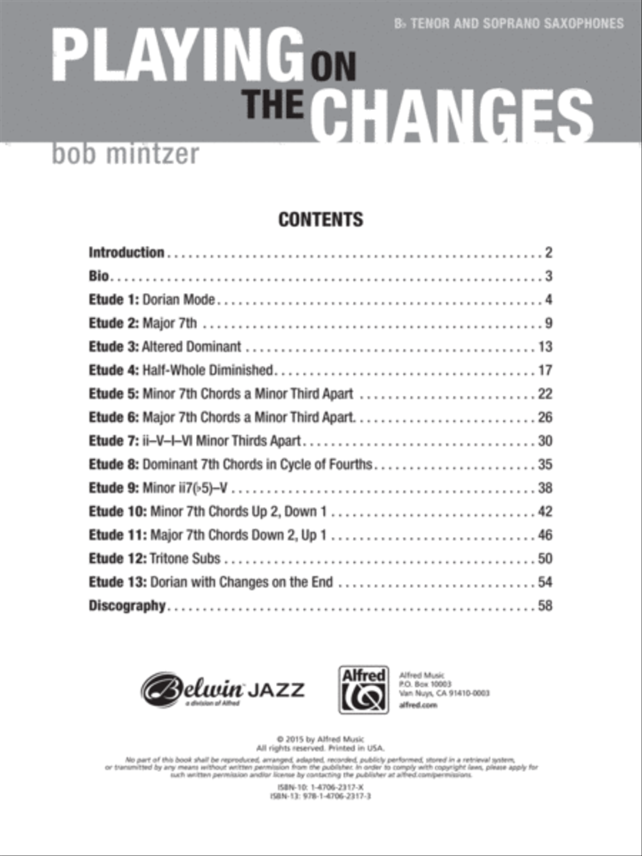 Playing on the Changes Tenor Saxophone scores gallery preview page 5