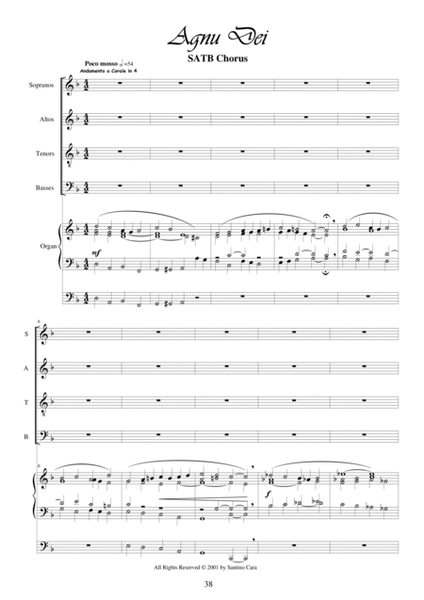 "Agnus Dei" for SATB choir and organ - From Missa Solemnis image number null