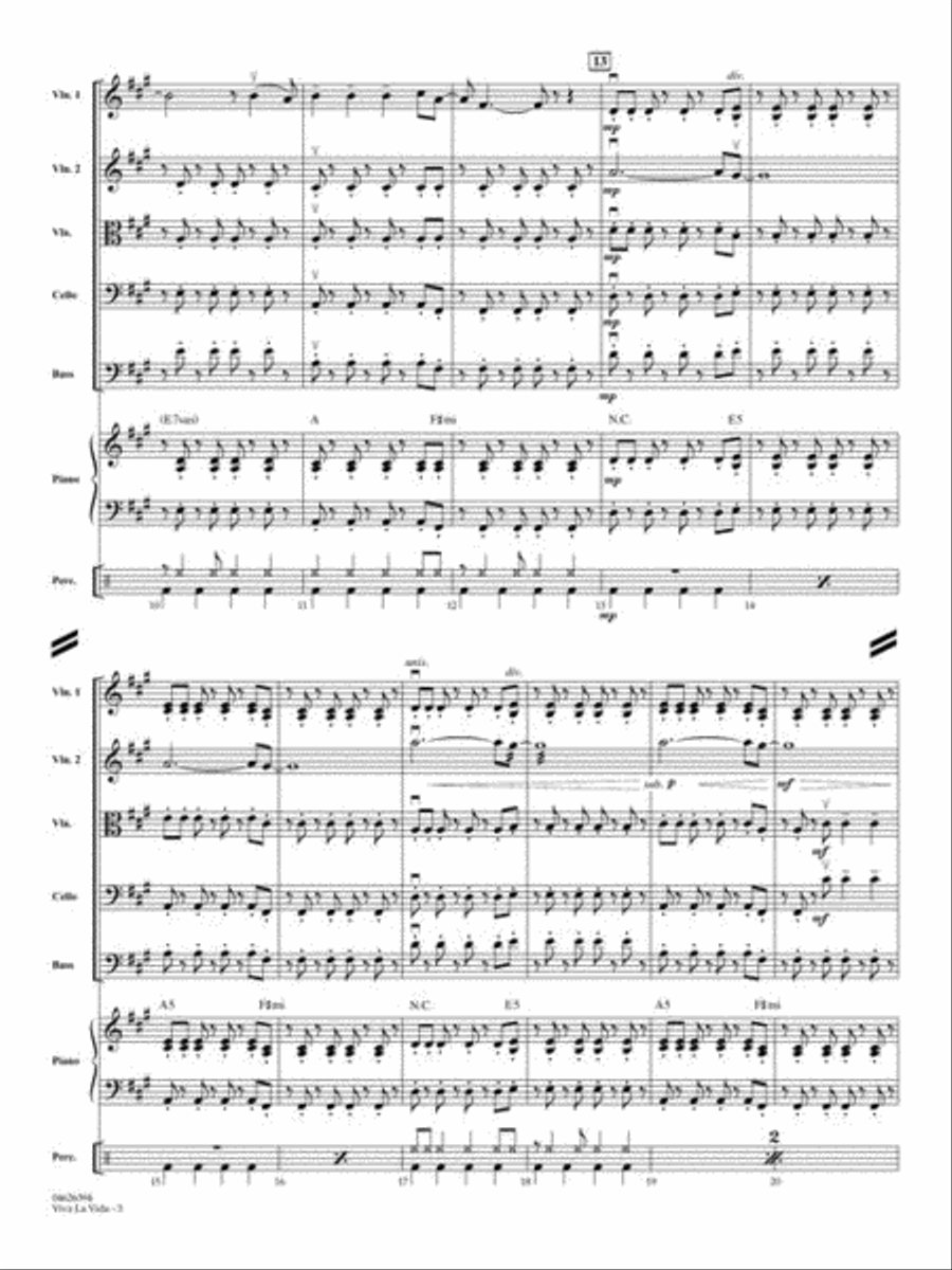 Viva La Vida String Orchestra scores gallery preview page 5