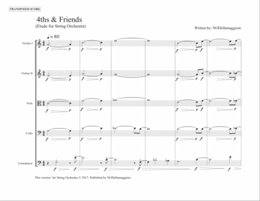 4ths & Friends (Score & Parts) String Orchestra scores gallery preview page 2