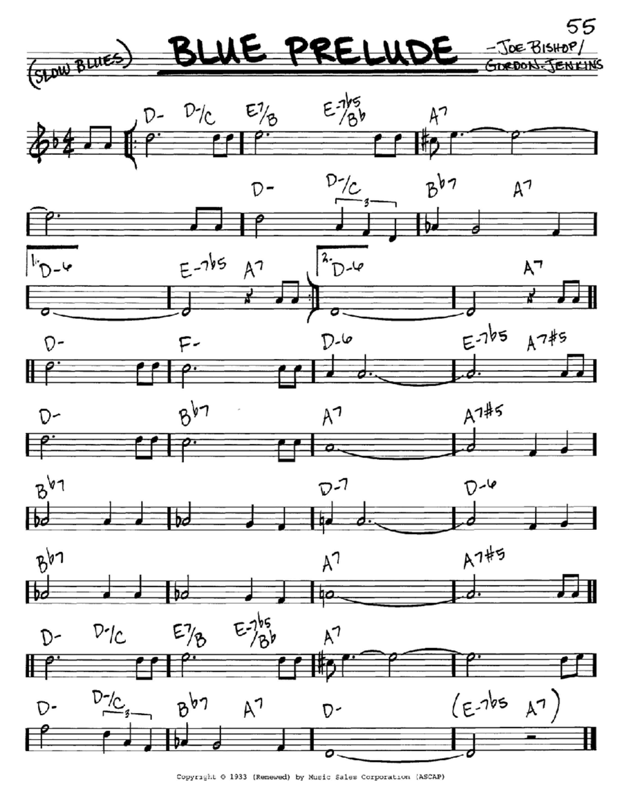 Blue Prelude Piano scores gallery preview page 1