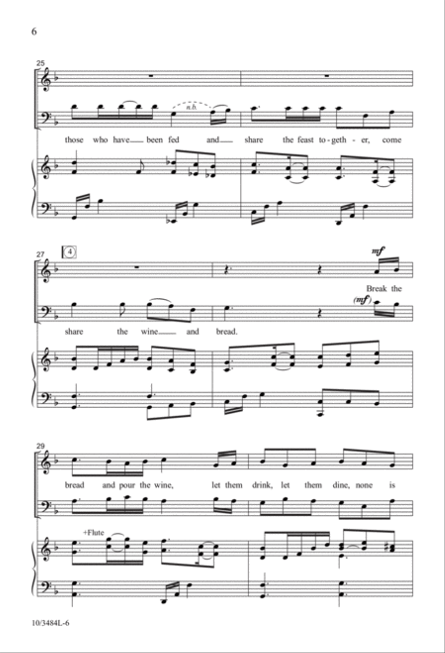 One at the Feast One at the Feast 2-Part scores gallery preview page 6
