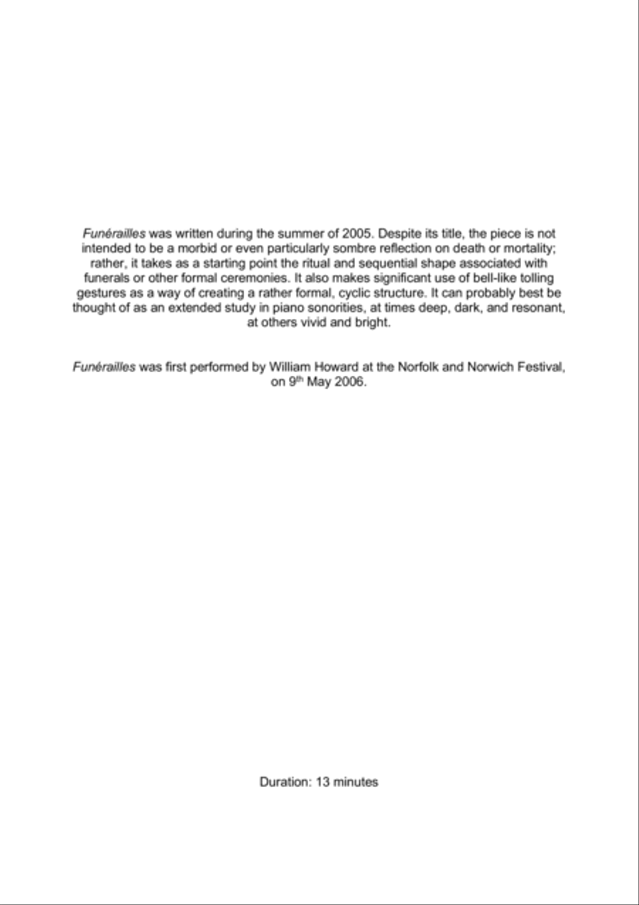Funérailles Piano Solo scores gallery preview page 2