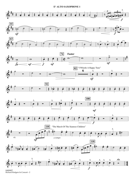 Richard Rodgers in Concert (Medley) (arr. Mac Huff, Paul Murtha) - Eb Alto Saxophone 1