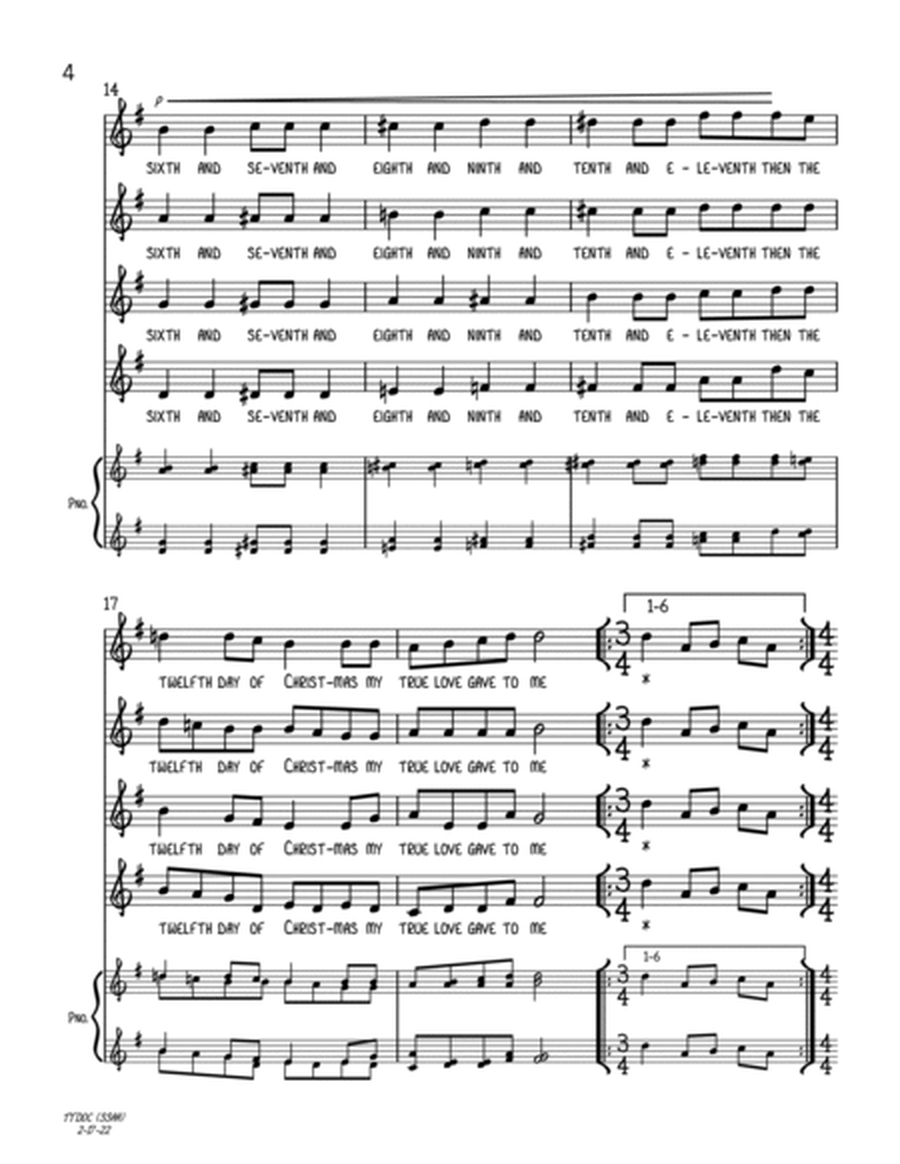 Twelve-ish Days of Christmas (SSAA A Cappella) image number null
