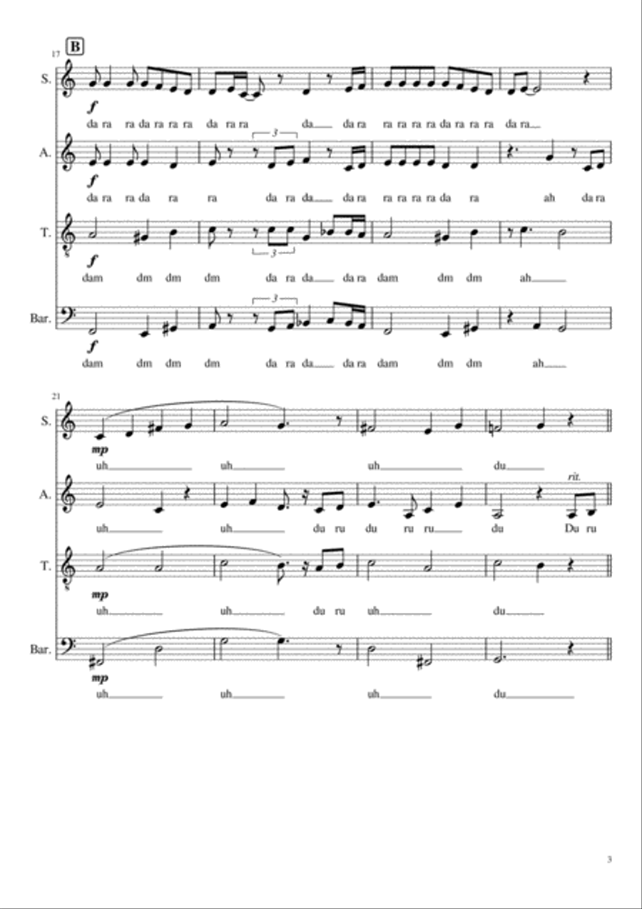 One Summer's Day One Summer's Day 4-Part scores gallery preview page 3