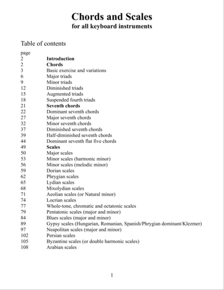 Chords & Scales - for all keyboard instruments Piano Method scores gallery preview page 3