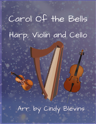 Book cover for Carol of the Bells, for Harp, Violin and Cello