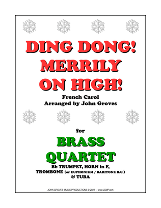 Ding Dong! Merrily on High! - Brass Quartet