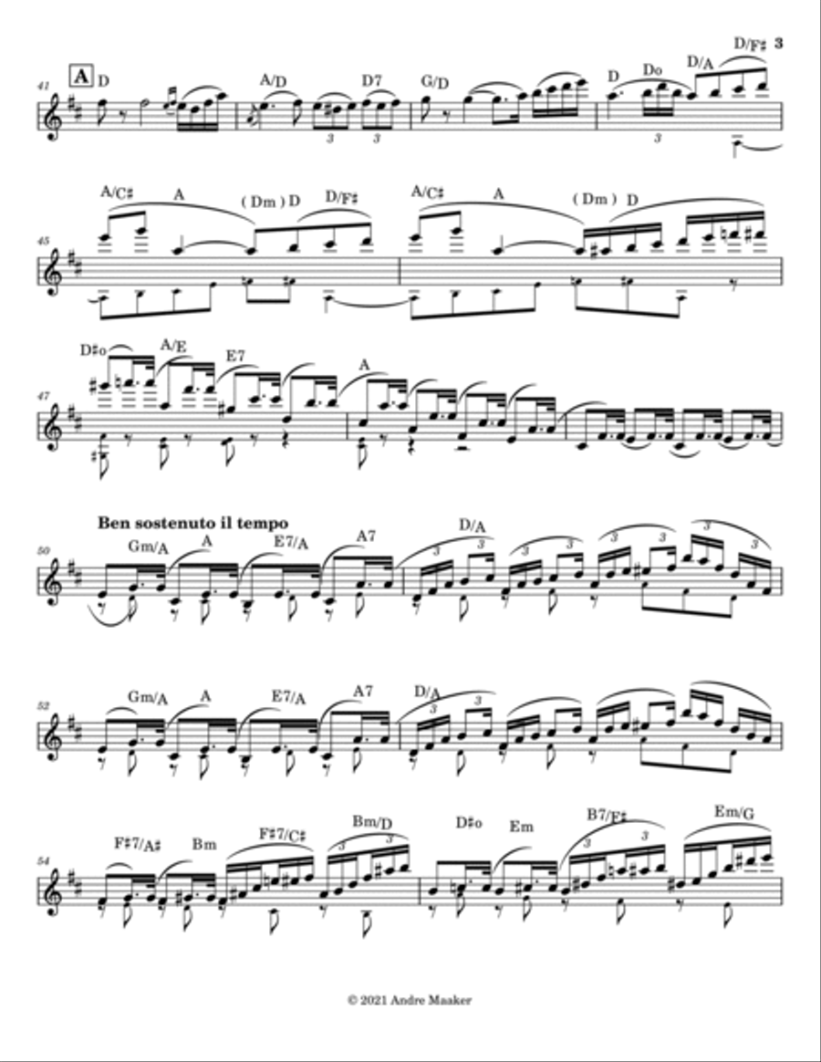 P.I.Tchaikovsky - Violin Concerto in D, op. 35 (I - allegro moderato) - lead sheet Violin Solo scores gallery preview page 3