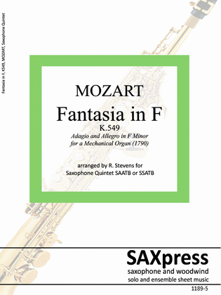 Fantasia In F, K. 594