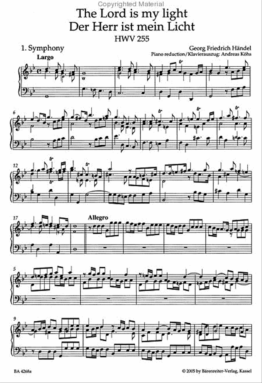 The Lord is my light HWV 255 SATTB scores gallery preview page 3