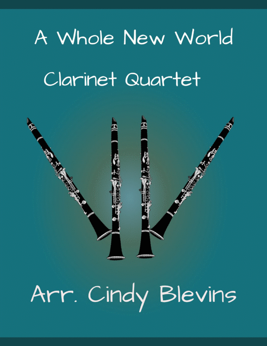 A Whole New World Clarinet Quartet scores gallery preview page 1