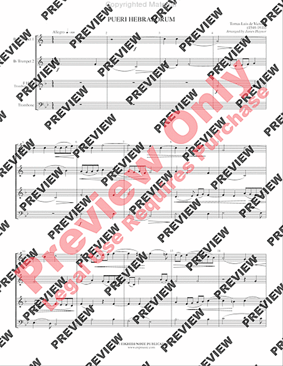 Pueri Hebraeorum Brass Quartet scores gallery preview page 3