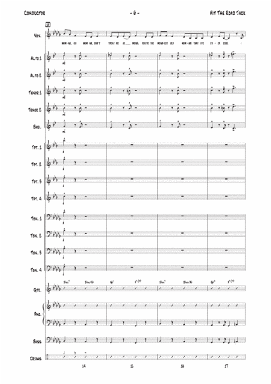 Hit The Road Jack Jazz Ensemble scores gallery preview page 6