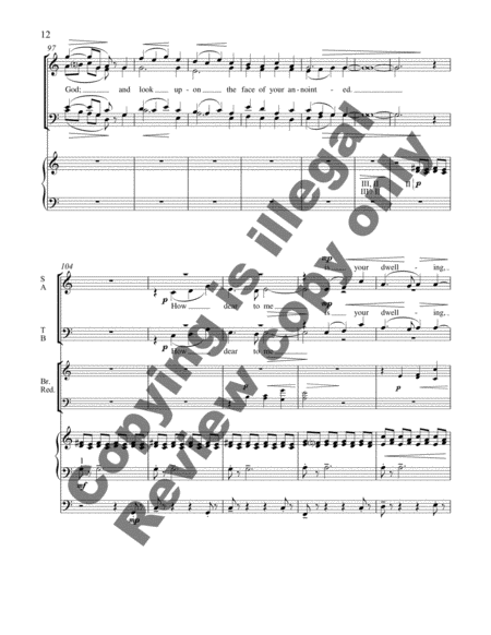 How Dear to Me (Choral/Organ score)