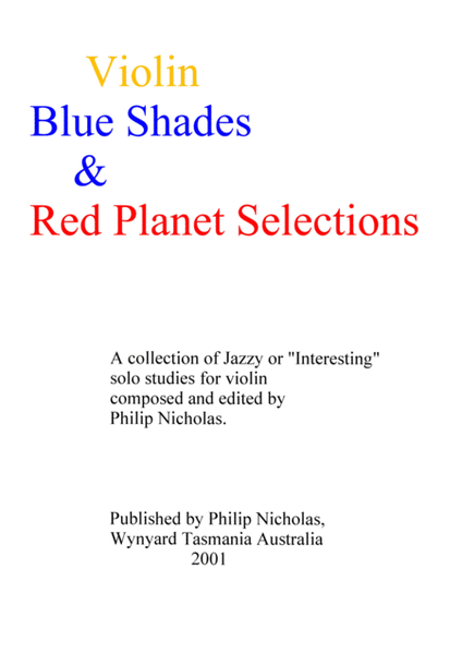Blue Shades and Red Planet Selections for Violin