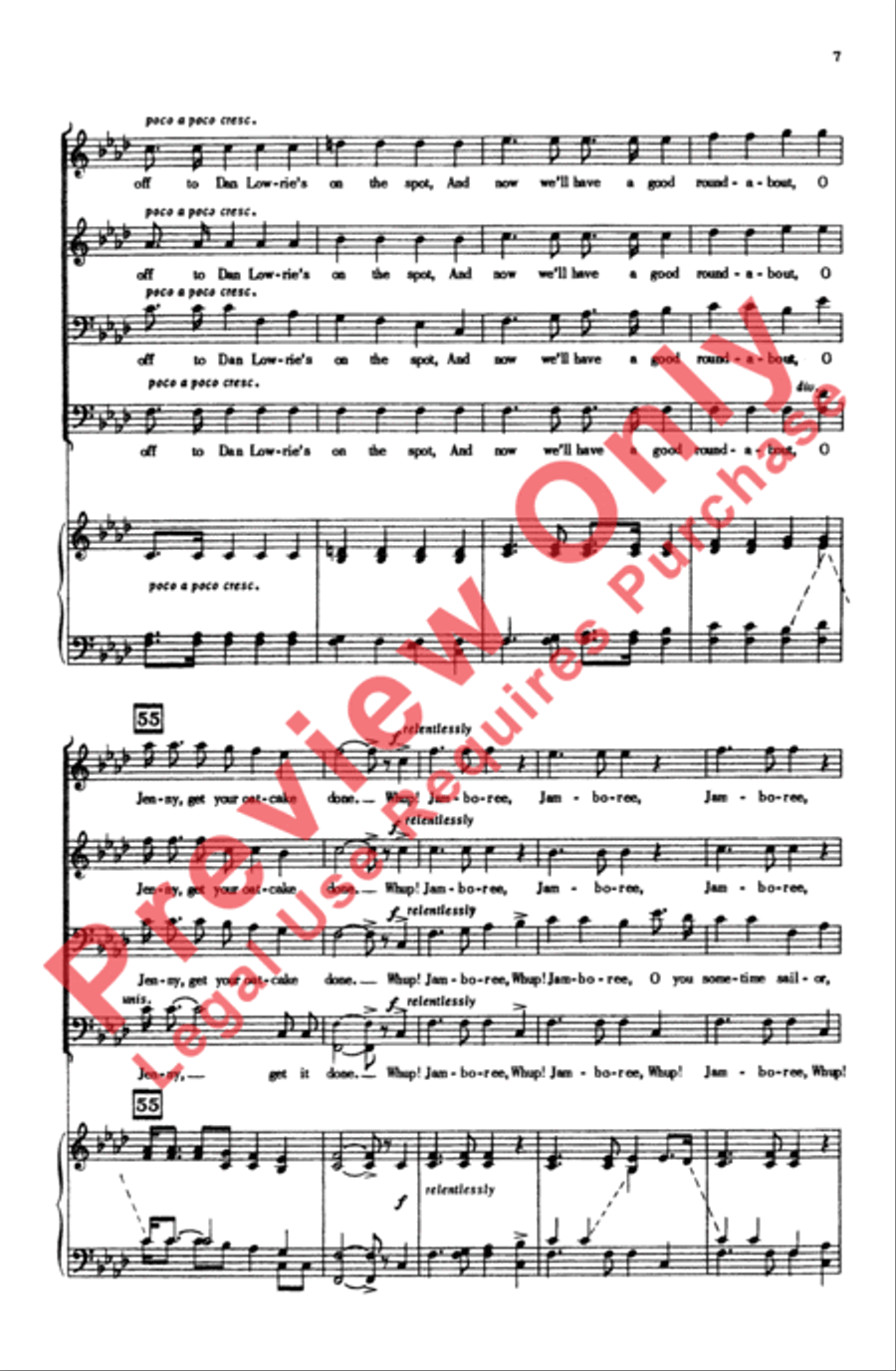 Whup! Jamboree Men's Choir scores gallery preview page 7