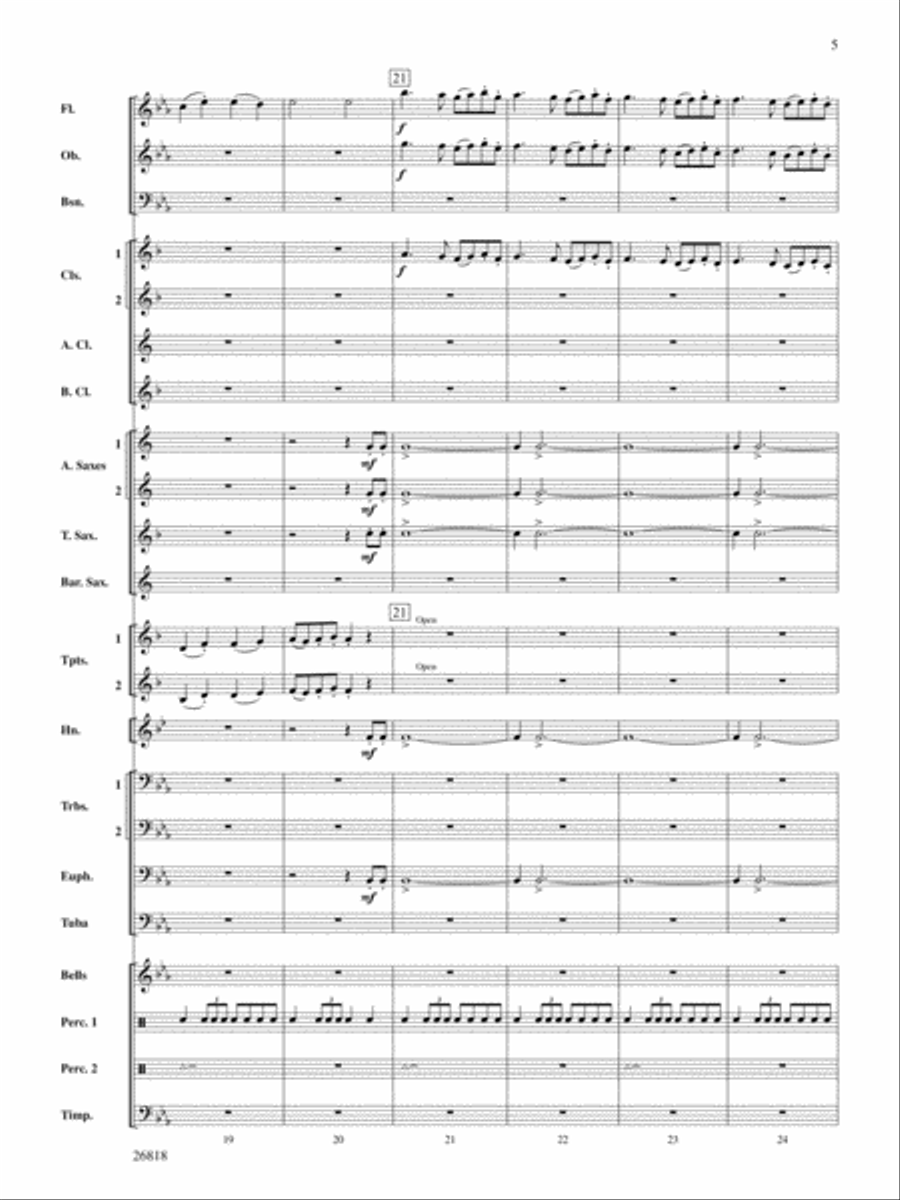 A Cambridge Carol: Score Concert Band scores gallery preview page 5