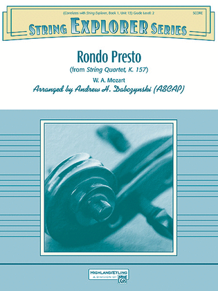Book cover for Rondo Presto (from String Quartet K. 157)