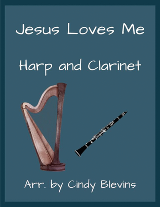 Book cover for Jesus Loves Me, for Harp and Clarinet