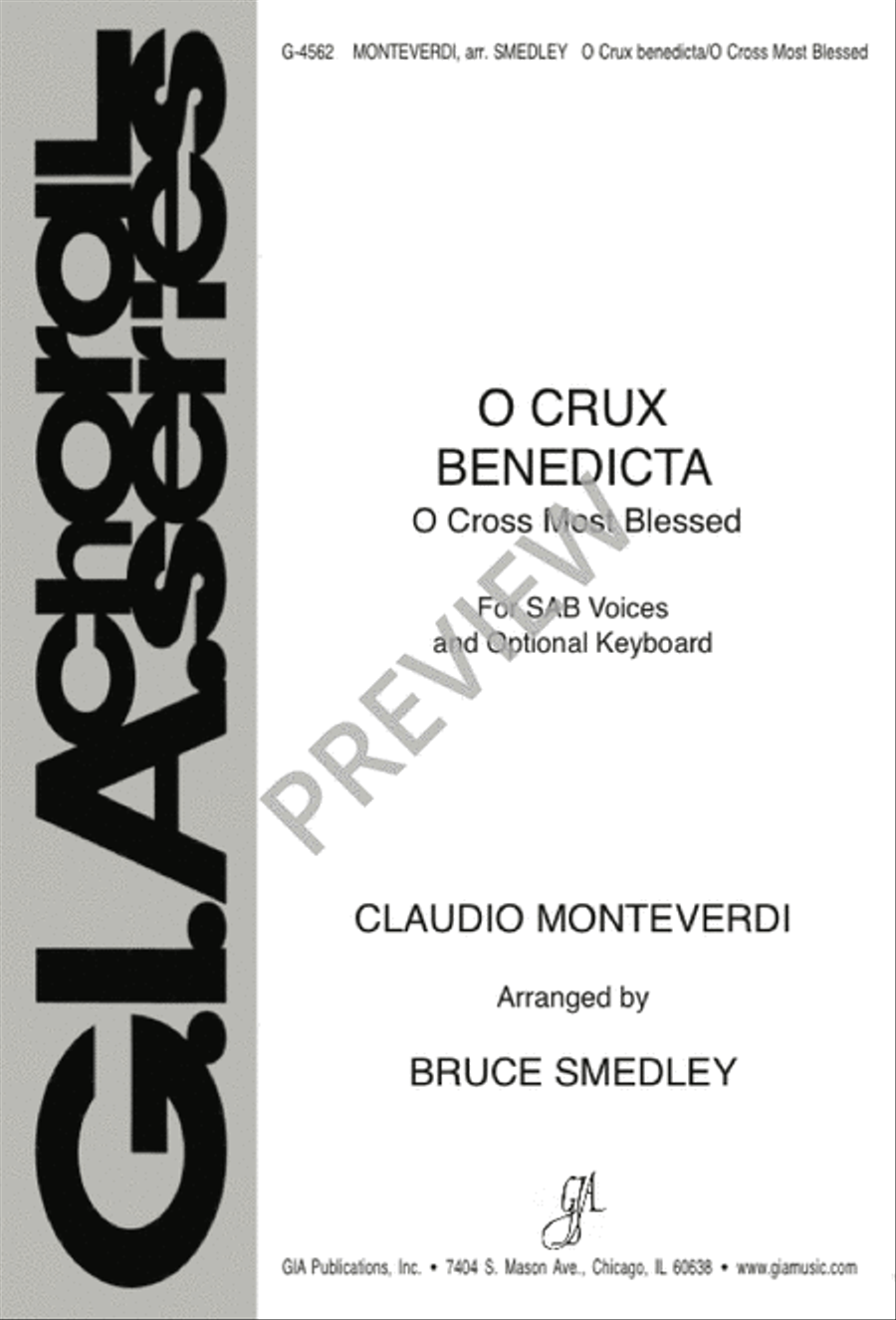 O Crux benedicta 3-Part scores gallery preview page 1