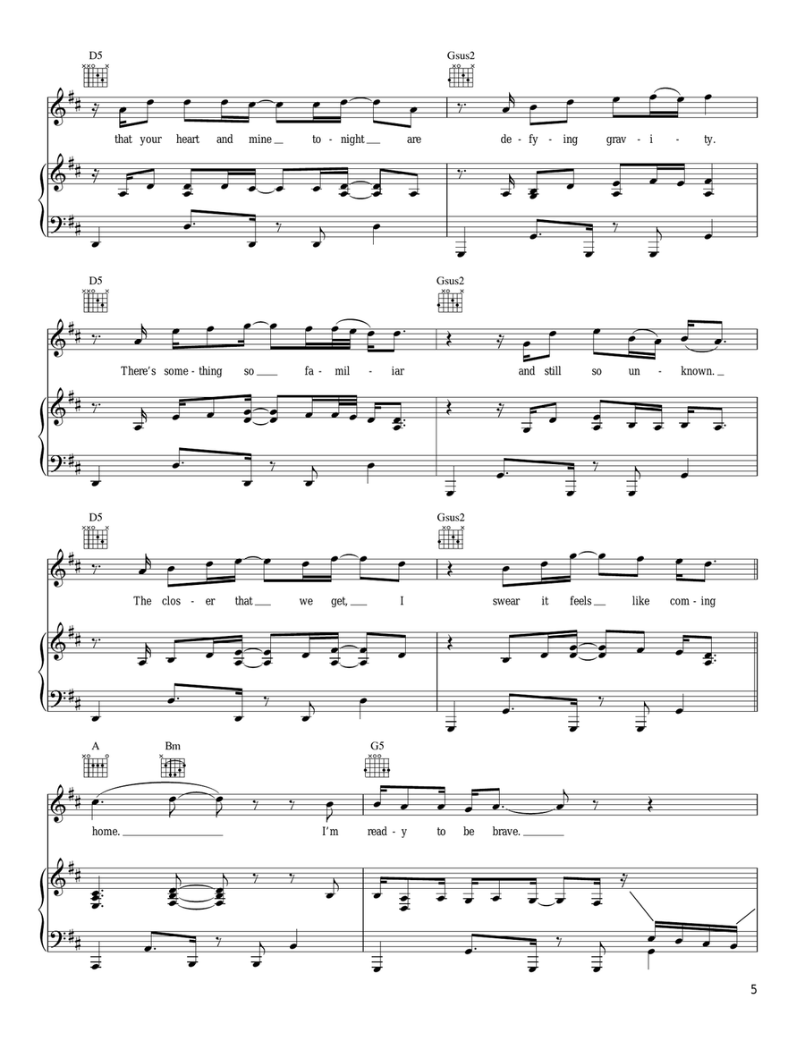 If Ever I Could Love Piano, Vocal, Guitar scores gallery preview page 5