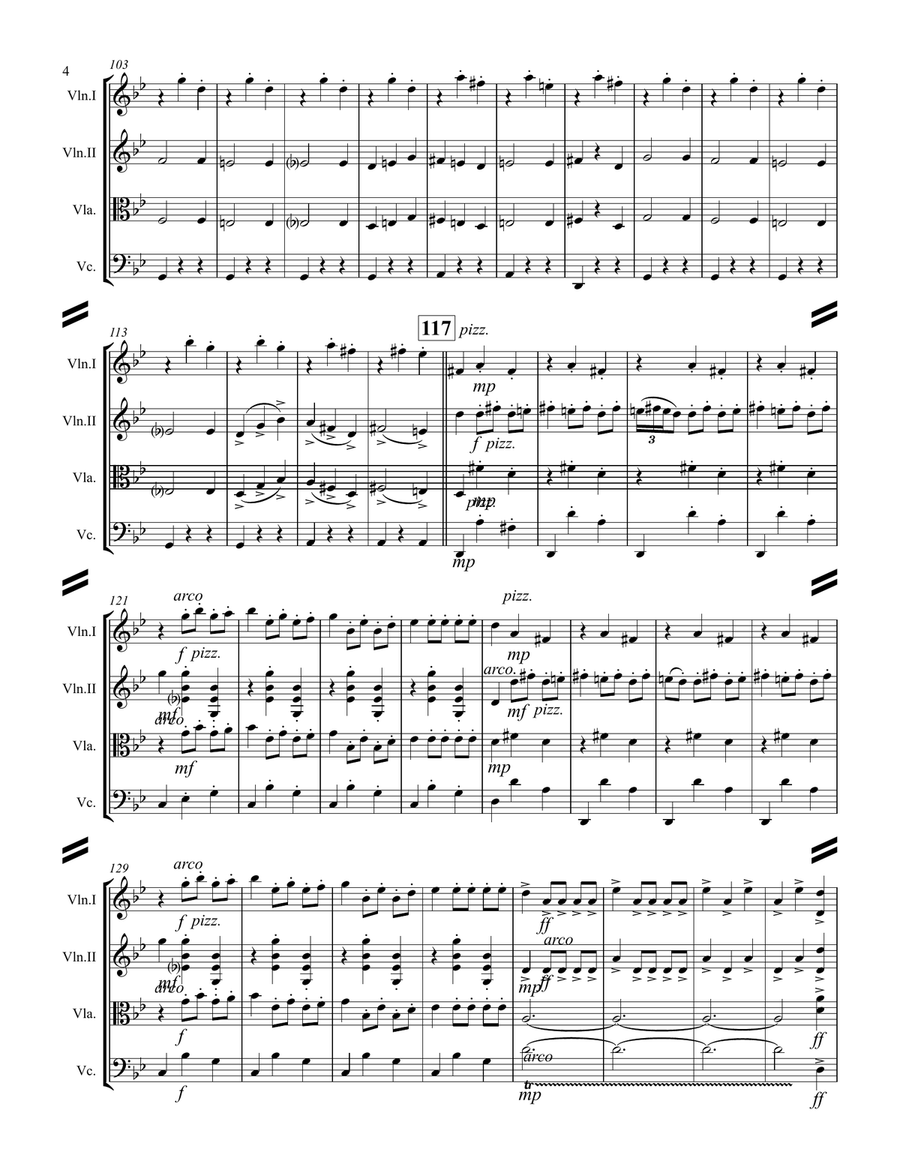 Danse Macabre (for String Quartet) String Quartet scores gallery preview page 5