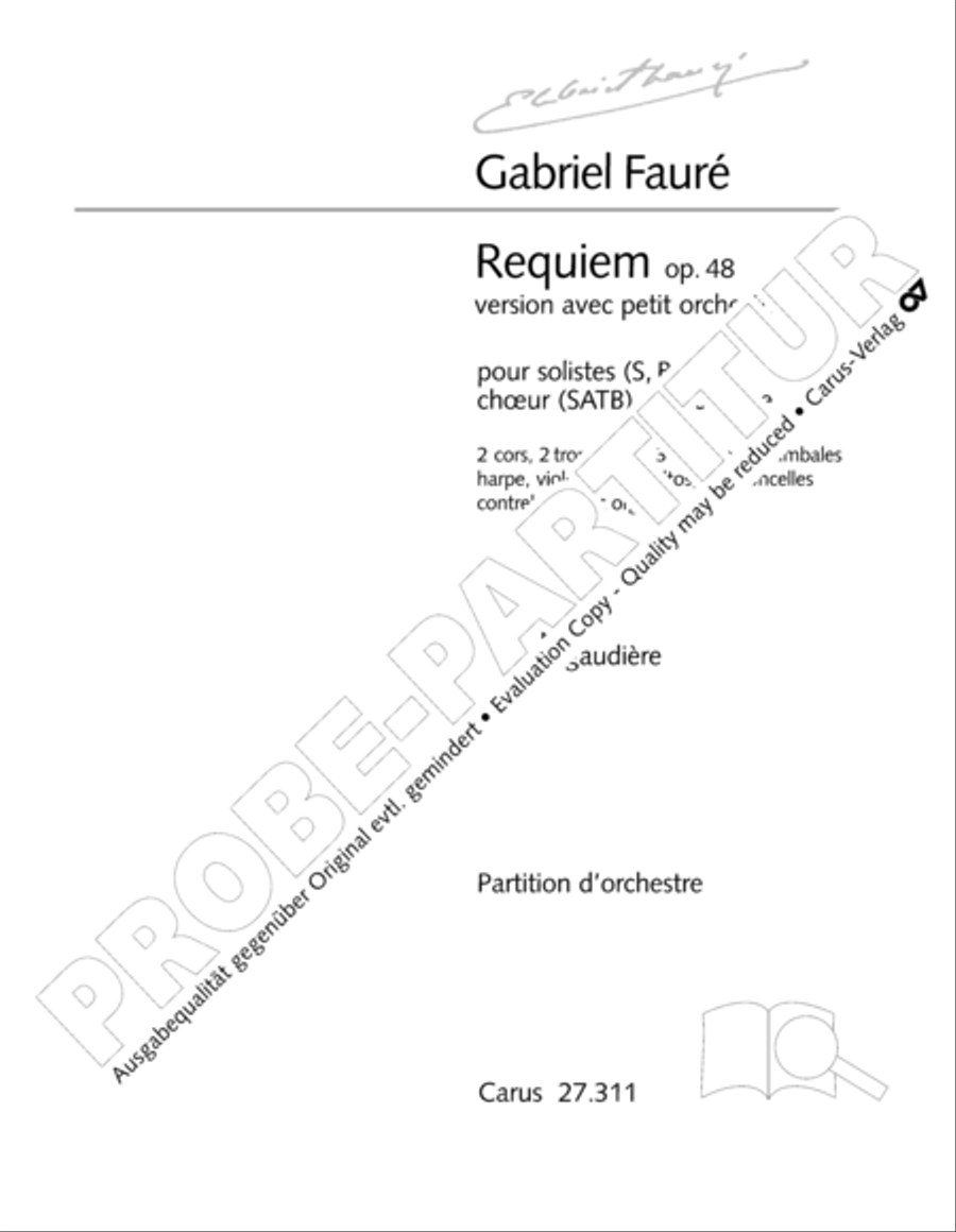 Requiem - church version (Requiem. Fassung mit kleinem Orchester) 4-Part scores gallery preview page 3