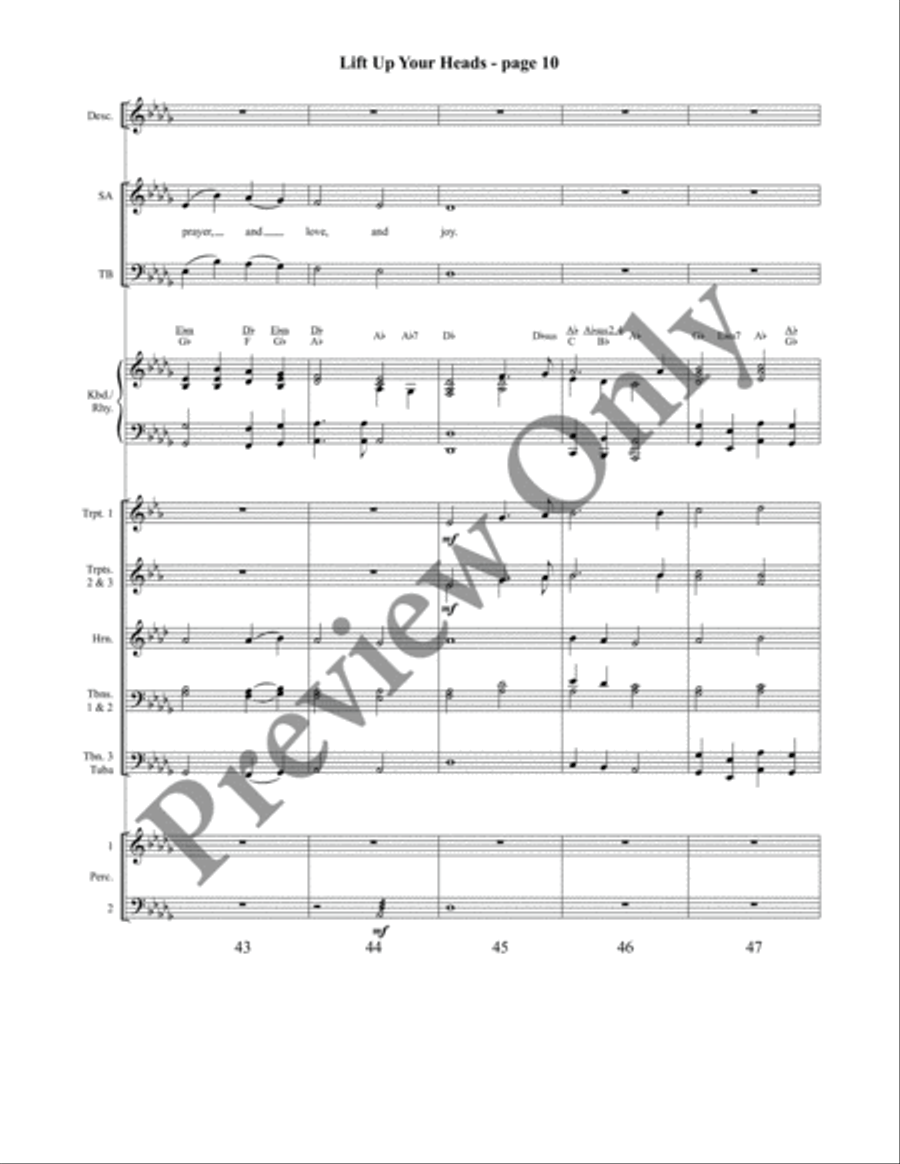 Lift Up Your Heads 4-Part scores gallery preview page 18