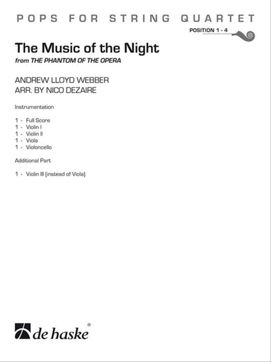 The Music of the Night String Quartet scores gallery preview page 2