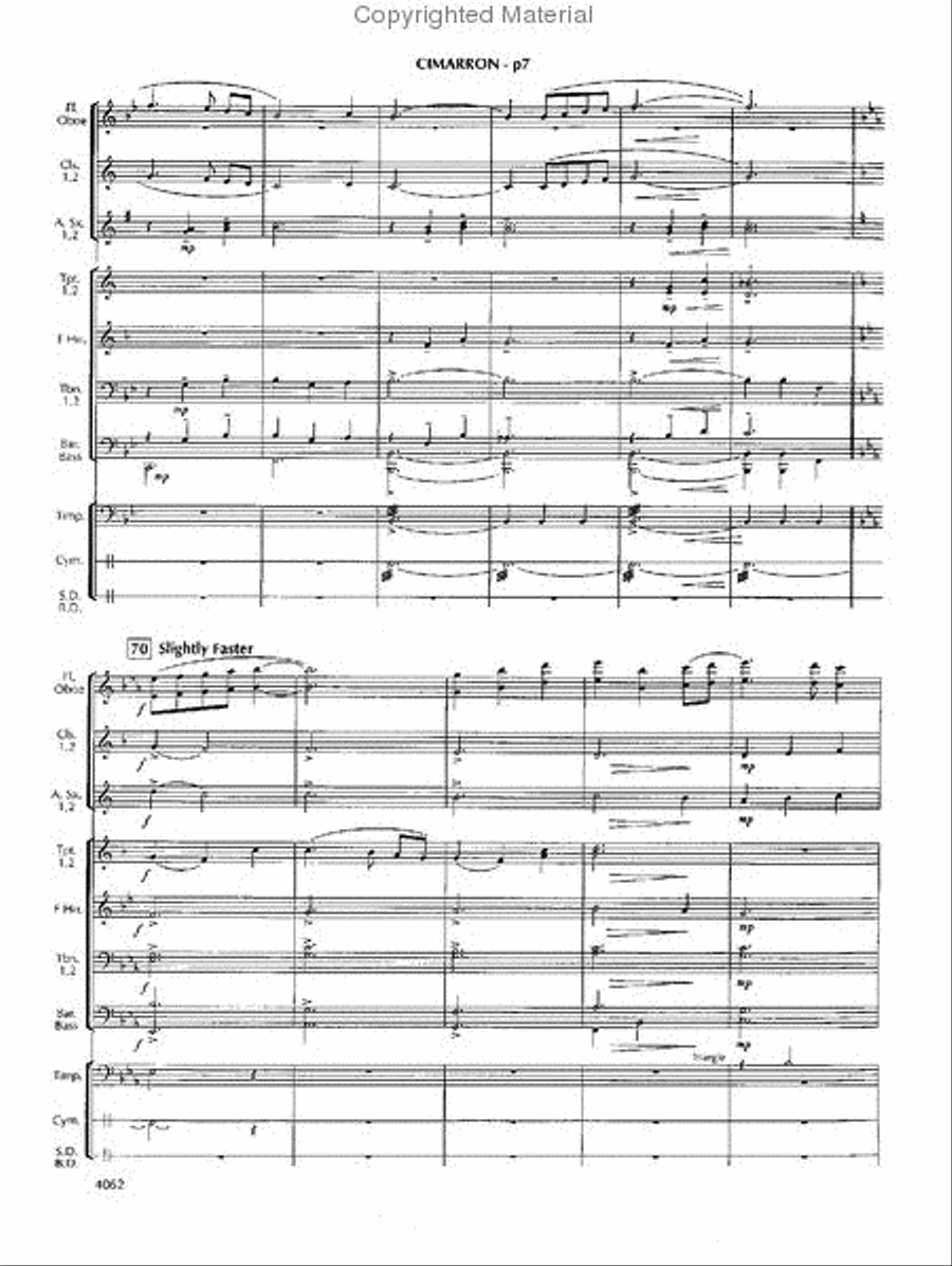 Cimarron Trail Cimarron Trail Concert Band scores gallery preview page 8