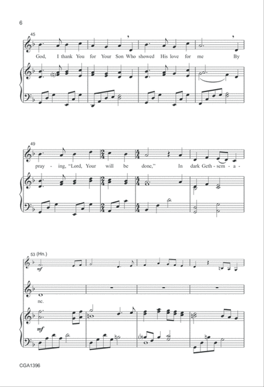 In Dark Gethsemane Choir scores gallery preview page 6