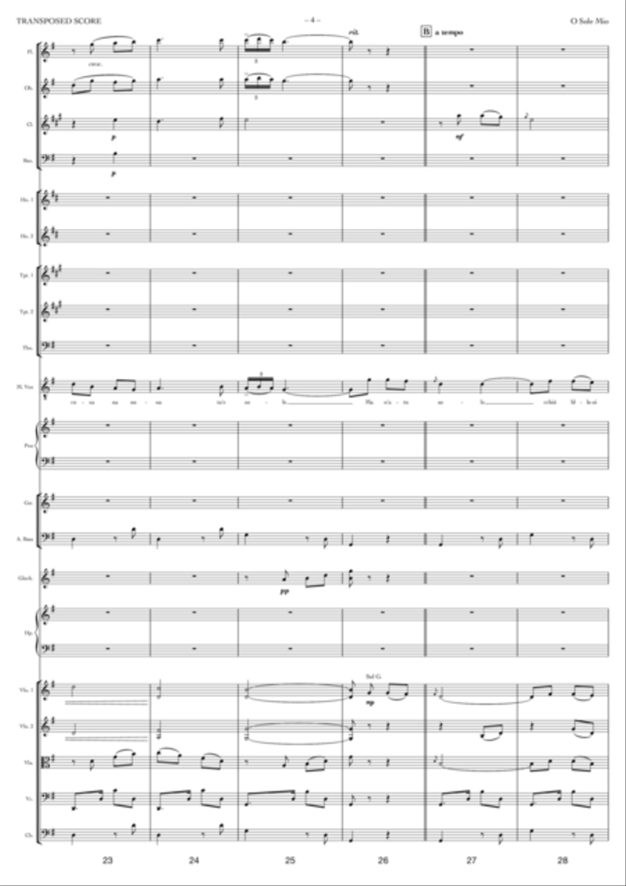O Sole Mio Full Orchestra scores gallery preview page 4