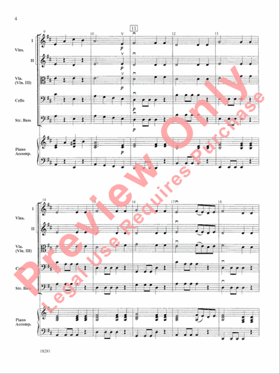 Hunters' Chorus String Orchestra scores gallery preview page 5