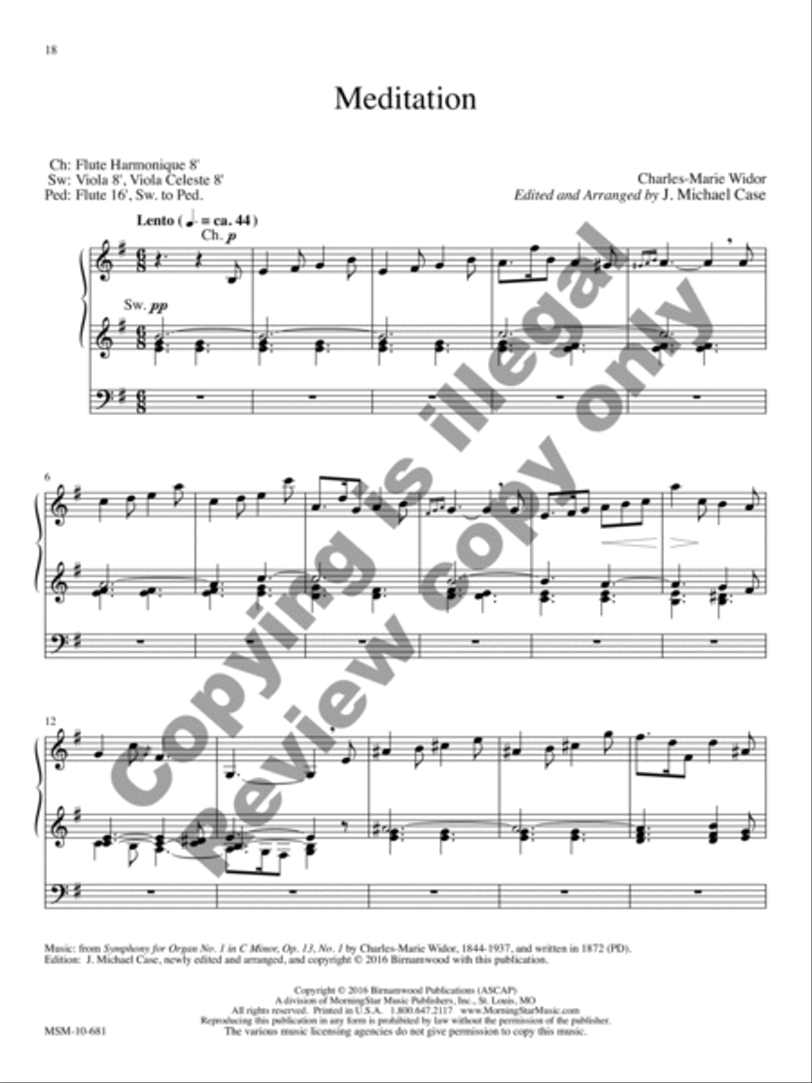 10 Transcriptions & Arrangements for Organ, Volume 1 Organ scores gallery preview page 20