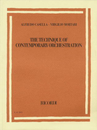 Book cover for Alfredo Casella/Virgilio Mortari – The Technique of Contemporary Orchestration