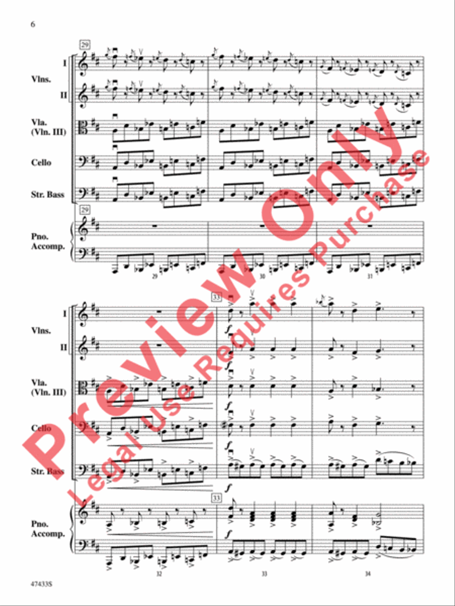 Themes from Pictures at an Exhibition String Orchestra scores gallery preview page 7